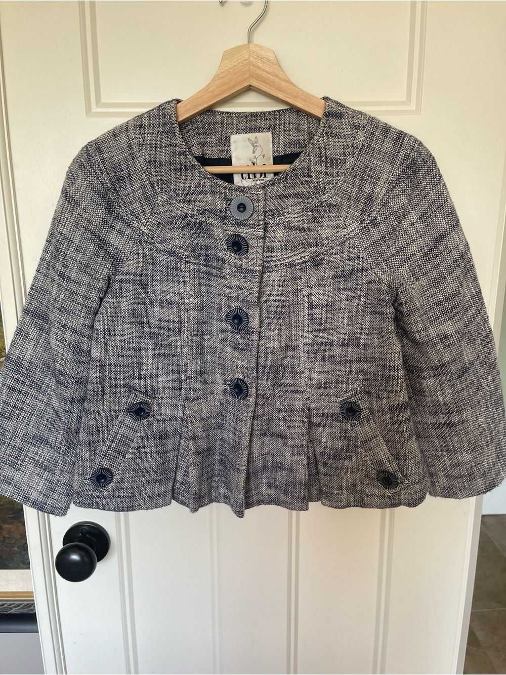 Tibi Y2K Tweed Knit Cropped Blazer size 2
